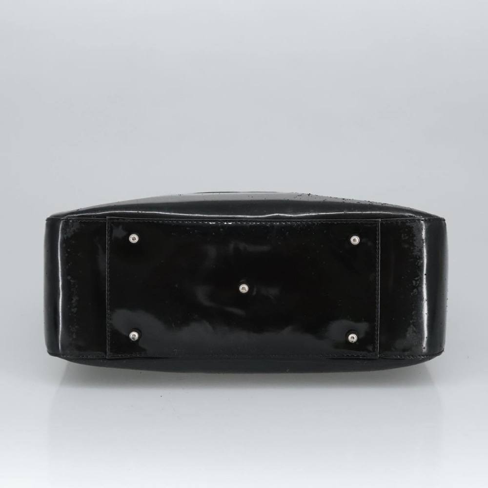 GUCCI Hand Bag Enamel 2way Black Silver 000 1013 0504 Auth fm3966 - Picture 5 of 16